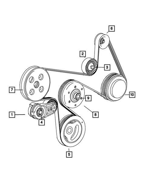 Pulleys and Related Parts for 2008 Jeep Wrangler #0
