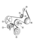6502058 - Cooling: Hex Head Special Point Screw And Washer for Chrysler: 200, Pacifica, Town &amp; Country, Voyager | Dodge: Avenger, Caravan, Grand Caravan | Jeep: Cherokee, Liberty, Wrangler Image