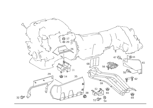4009 - Engine Suspension: Nut for Mercedes-Benz Image image
