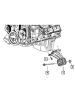 52122545AA - 5.7L Gas; Engine: Engine Mount Insulator, Left for Mopar Image