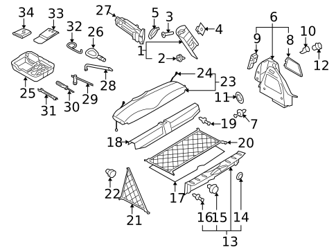 Interior Trim - Rear Body for 2007 Mini Cooper #0