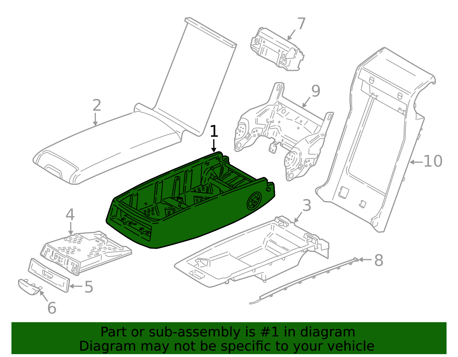 2016-2022 BMW Armrest Base 52-20-7-440-443 | BMW Parts Online Hub