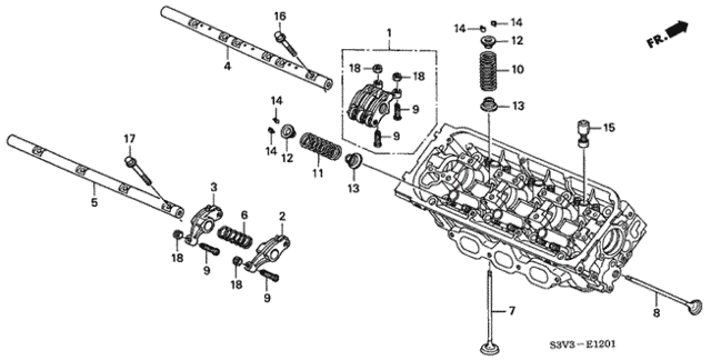 Valve - Rocker Arm (RR.) (1) for 2001 Acura MDX #0