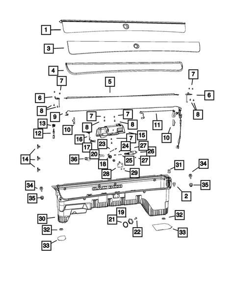 Pickup Box and Fuel Filler Door for 2025 Ram 3500 #2