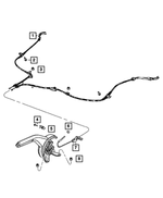 4877013AC - Brakes: Parking Brake Cable, Left for Mopar Image