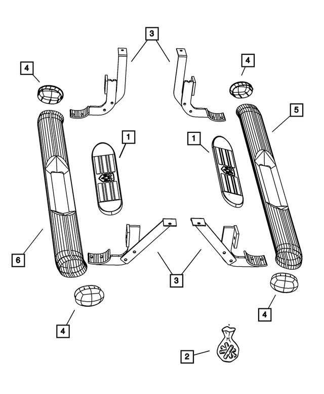 68048818AA - : Right Side Step for Mopar Image