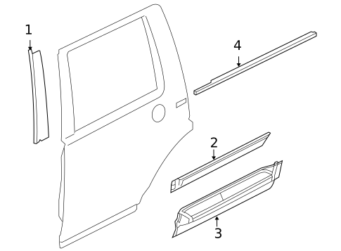 Exterior Trim - Rear Door for 2009 Land Rover LR2 #0