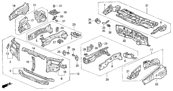 Front Bulkhead for 1995 Honda Odyssey #0