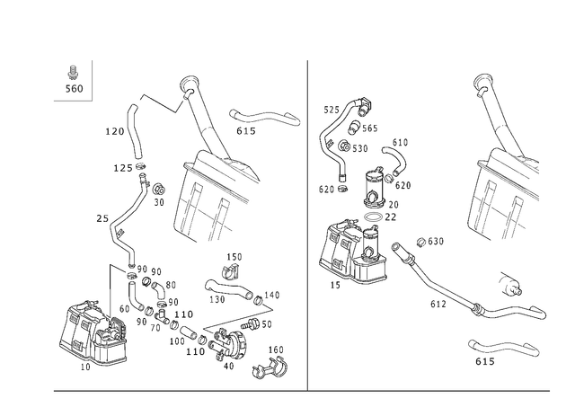 1704700959 - Fuel System: Activated Charcoal Filter for Mercedes-Benz: SLK230, SLK320 Image image