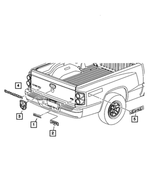 55077670AA - Exterior Ornamentation: Nameplate for Mopar Image