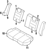 F8CZ5466600BAB - Body: Seat Back Cover for Ford: Escort | Mercury: Tracer Image