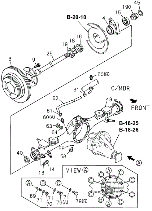 Rear Axle Case - Shaft for 1997 Acura SLX #0