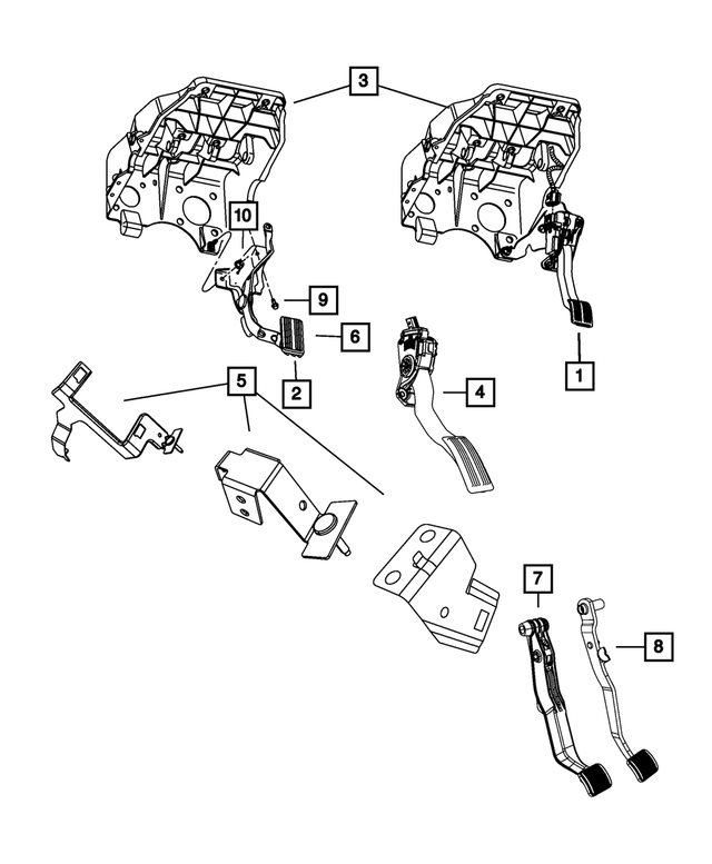 55398038AA - Fuel: Adjustable Pedal Assembly for Mopar Image image