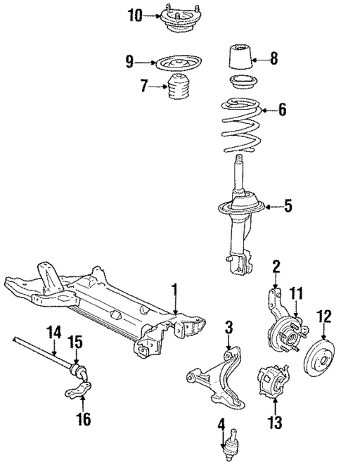 Suspension Components for 1989 Dodge Dynasty #1