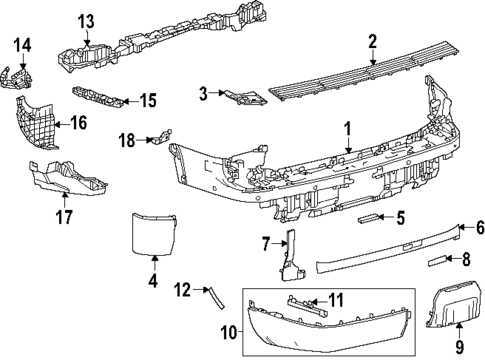 Bumper & Components - Rear for 2024 Lexus GX550 #0