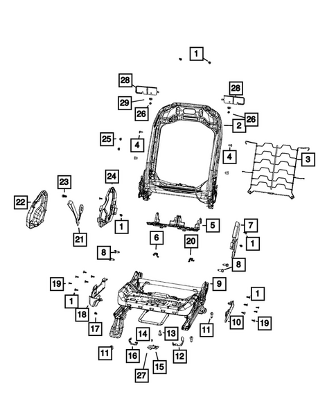 Front Seats - Adjusters, Recliners, Shields and Risers for 2025 Jeep Wrangler #4