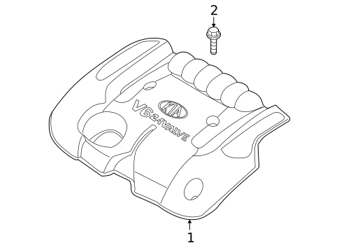 Engine Appearance Cover for 2009 Kia Rondo #0