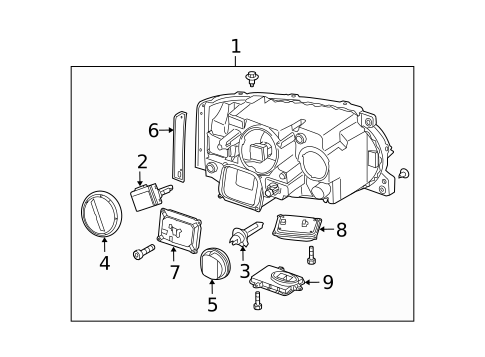 Headlamp Components for 2010 Land Rover Range Rover #0