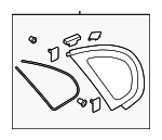 65222AG05B - Body: Quarter Glass for Subaru: Legacy, Outback Image