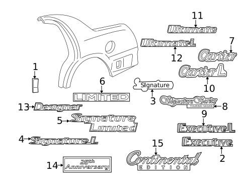 Exterior Trim - Quarter Panel for 2011 Lincoln Town Car #0