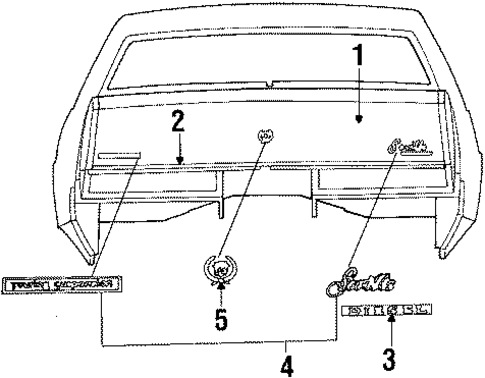 Lid & Components for 1985 Cadillac Seville #0