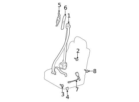 Seat Belt for 2002 Toyota Camry #0