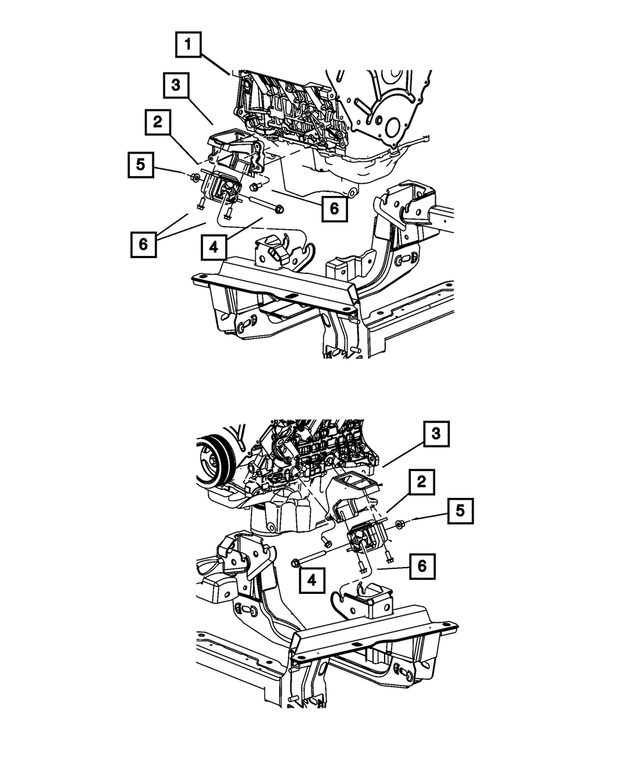 52125107AD - 4.0L Gas; Engine: Engine Mount Insulator, Left for Mopar Image