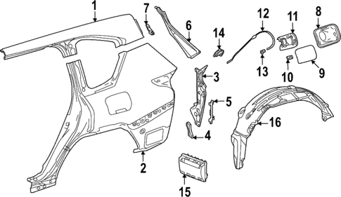 Fuel Door for 2024 Lexus LX600 #0