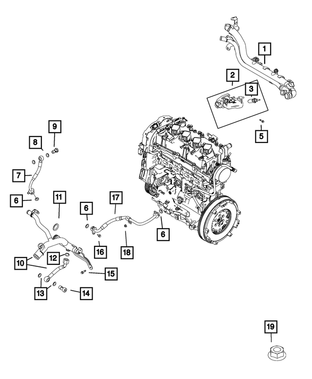 68320700AA - Cooling: Thermostat Housing Tube for Mopar Image