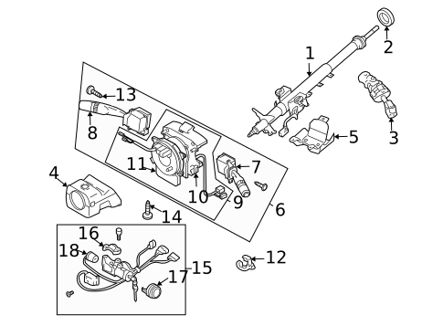 Ignition Lock for 2007 Subaru Impreza #0