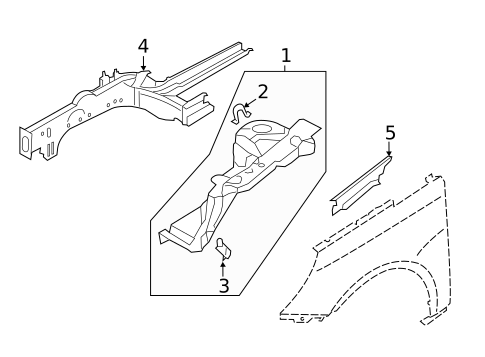 Structural Components & Rails for 2012 Hyundai Sonata #1