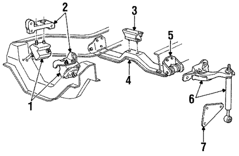 Engine & Trans Mounting for 1995 Ford Ranger #0