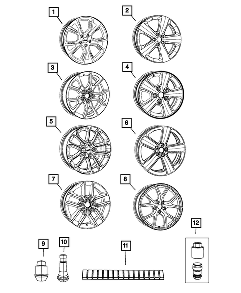 Wheels, Tires and Hardware for 2016 Jeep Grand Cherokee #0