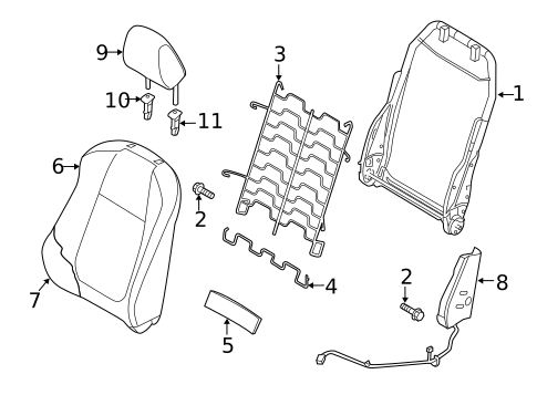 Driver Seat Components for 2016 Mazda 3 #1