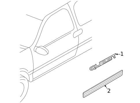 Exterior Trim - Front Door for 2000 Nissan Quest #0