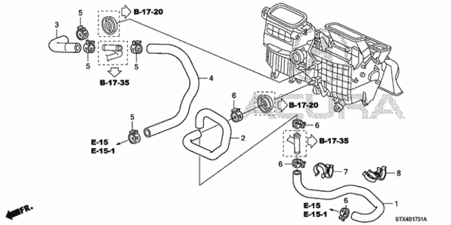 Water Hose (2) for 2013 Acura MDX #0