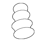 BC1M56786 - Body: Hood Stopper for Mazda: 2, 3, 5, 6, 626, CX-3, CX-30, CX-5, CX-50, CX-7, CX-70, CX-9, CX-90, Miata, Millenia, MPV, MX-30 EV, MX-5 Miata, Protege, Protege5, RX-8 Image