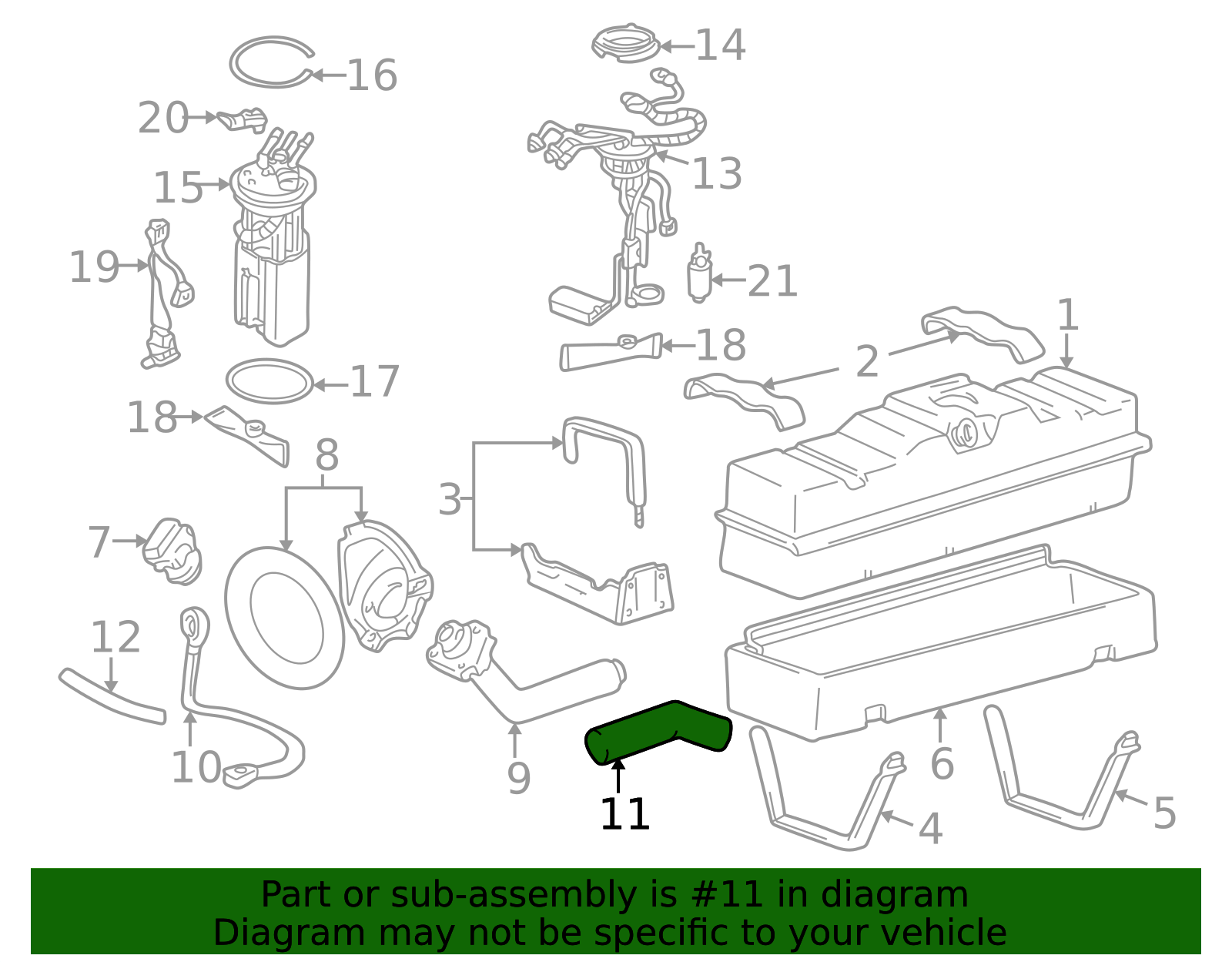 Fuel Filler Hose 15522509 GM | GMPartsDirect.com
