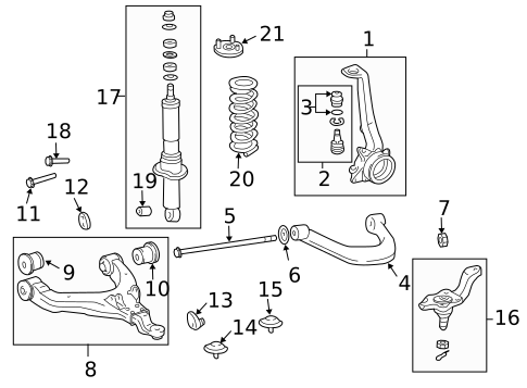 Front Struts & Rear Shocks Kit For 1995-2004 Toyota Tacoma – 2WD, Gas Charged, OE Spec