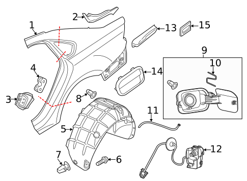 Fuel Door for 2015 Volkswagen Passat #0