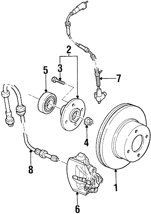 Front Brakes for 1998 Mercury Mystique #0