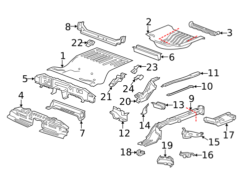 Rear Floor & Rails for 2018 Buick LaCrosse #0