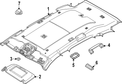 Interior Trim - Roof for 2024 Lincoln Nautilus #1