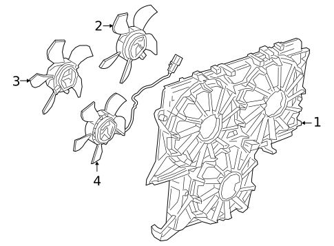 Cooling Fan for 2025 Cadillac Escalade ESV #2