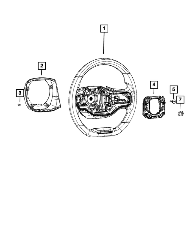 7ZL09TX7AA - : Steering Wheel Back Cover for Mopar Image