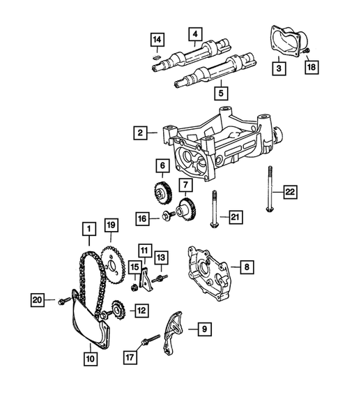 Timing Belt/Chain and Cover and Balance Shaft for 2008 Chrysler PT Cruiser #0