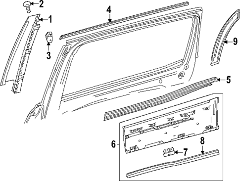 Exterior Trim - Rear Door for 2024 Mercedes-Benz EQB 350 #0