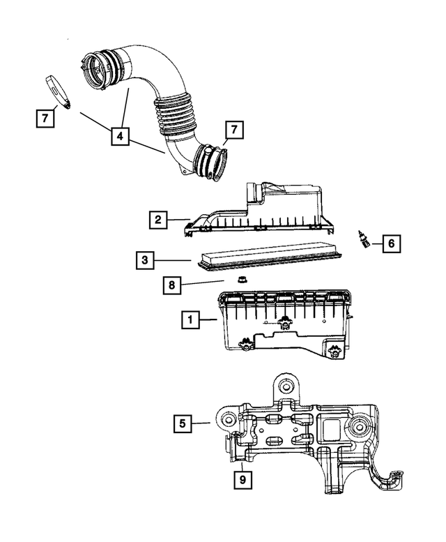6508369AA - Fuel: Clean Air Hose Clamp for Mopar Image
