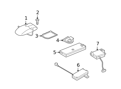 Antenna & Radio for 2007 Land Rover LR3 #0