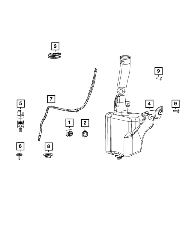 68440467AA - Electrical: Washer Reservoir Hose for Mopar Image